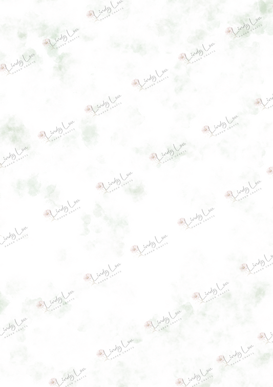 A4 Single Sheet - Ballerina Blossoms - Mint Pirouette