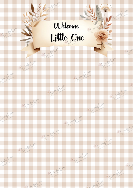 A4 Single Sheet - Boho Baby - Welcome Little One