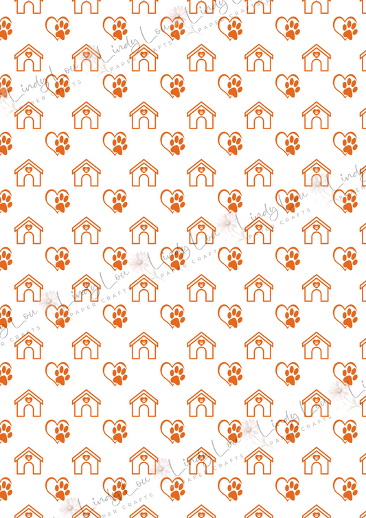 A4 Single Sheet - Paws & Whiskers - Home Is Where the Paw Is