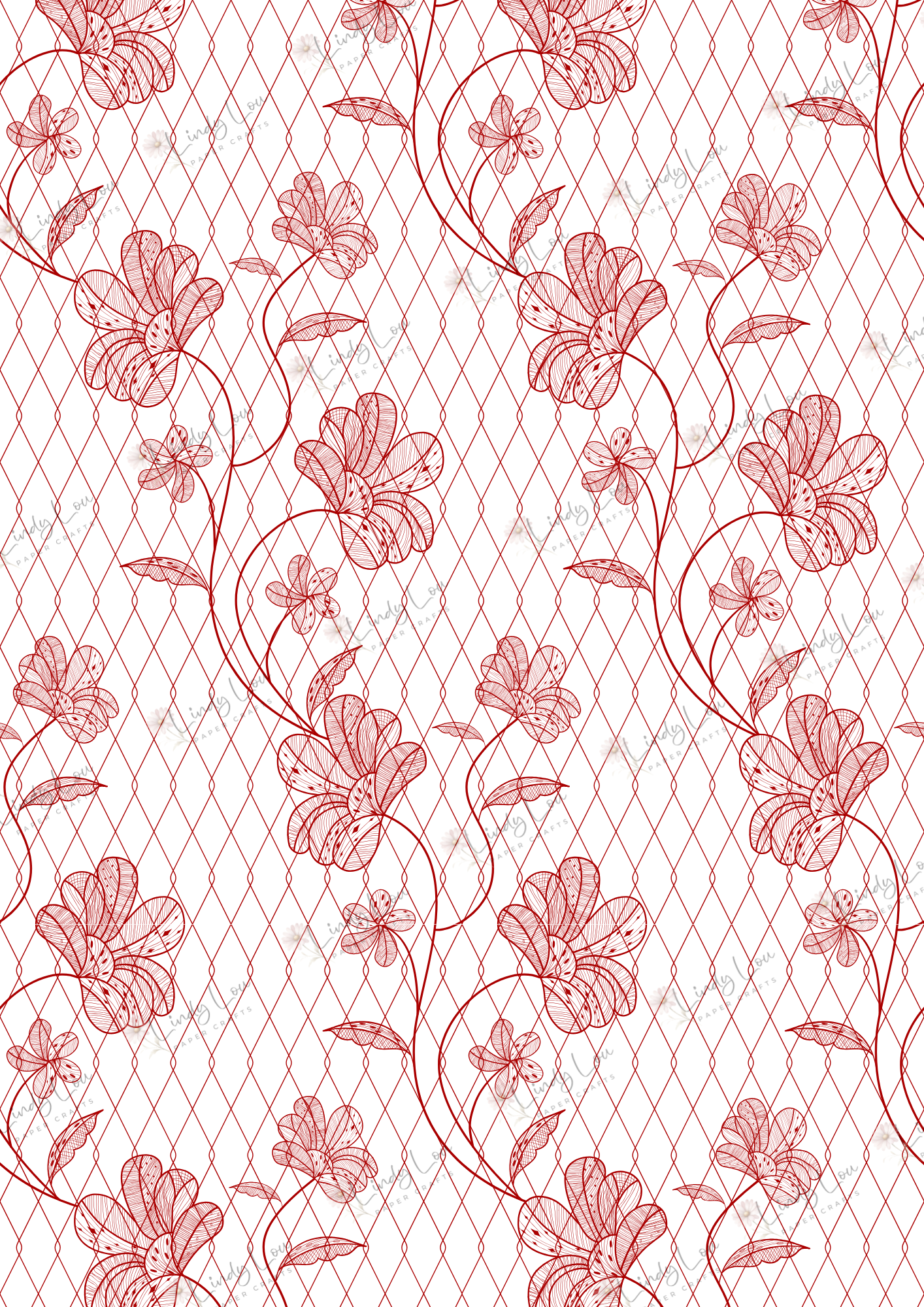A4 Single Sheet - Fairyland - Lattice Blooms