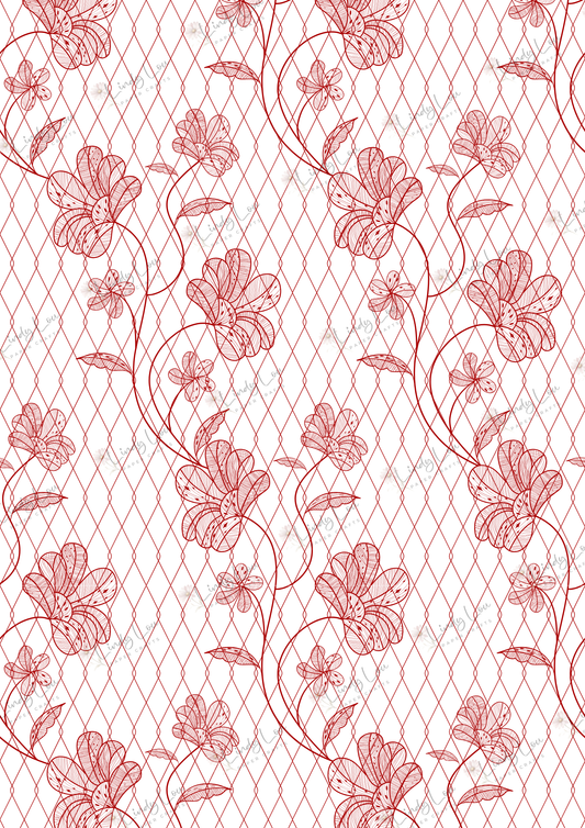 A4 Single Sheet - Fairyland - Lattice Blooms