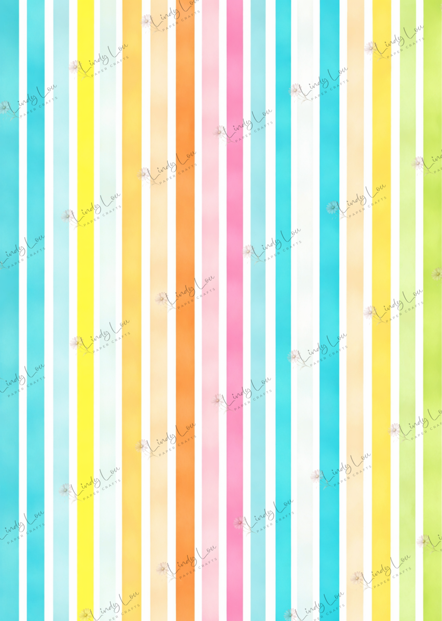 A4 Single Sheet - Surf's Up - Boardwalk Stripes