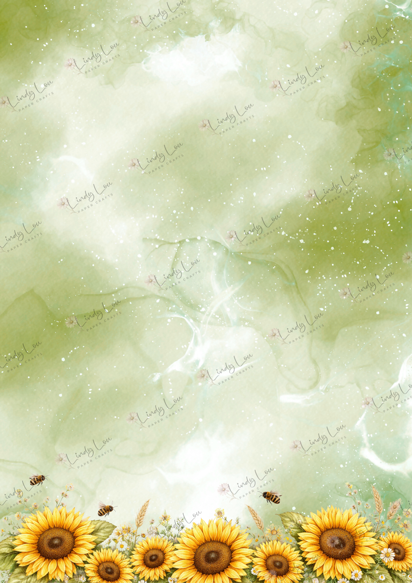 A4 Single Sheet - Sunshine & Moo - Buzzing Blooms