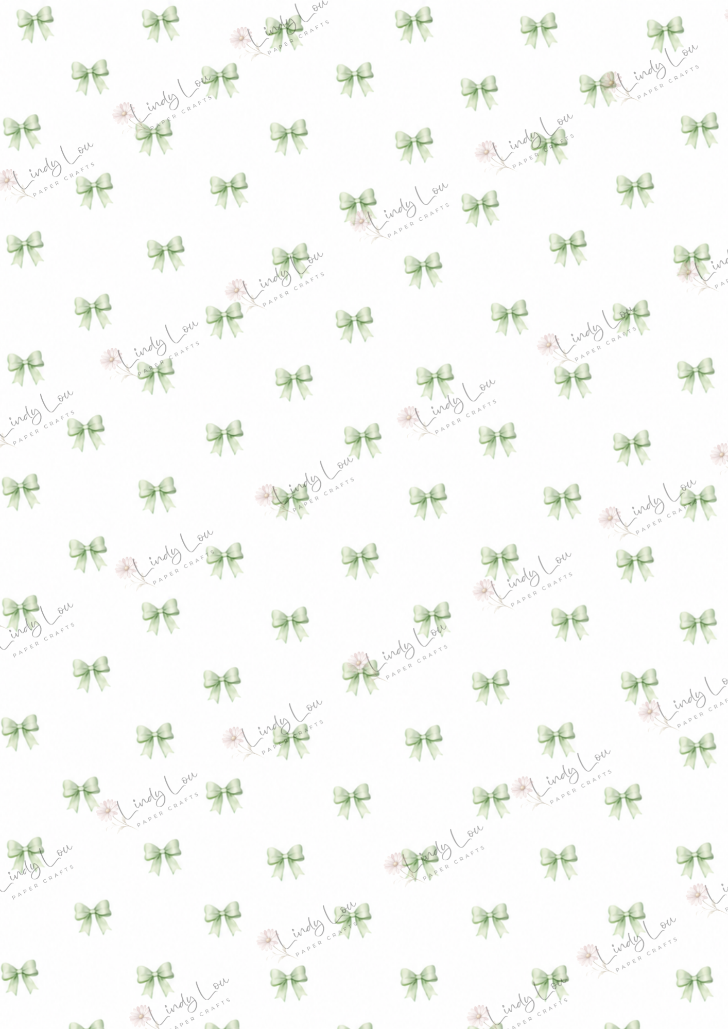 A4 Single Sheet - Little Goose Adventures - Green Bow
