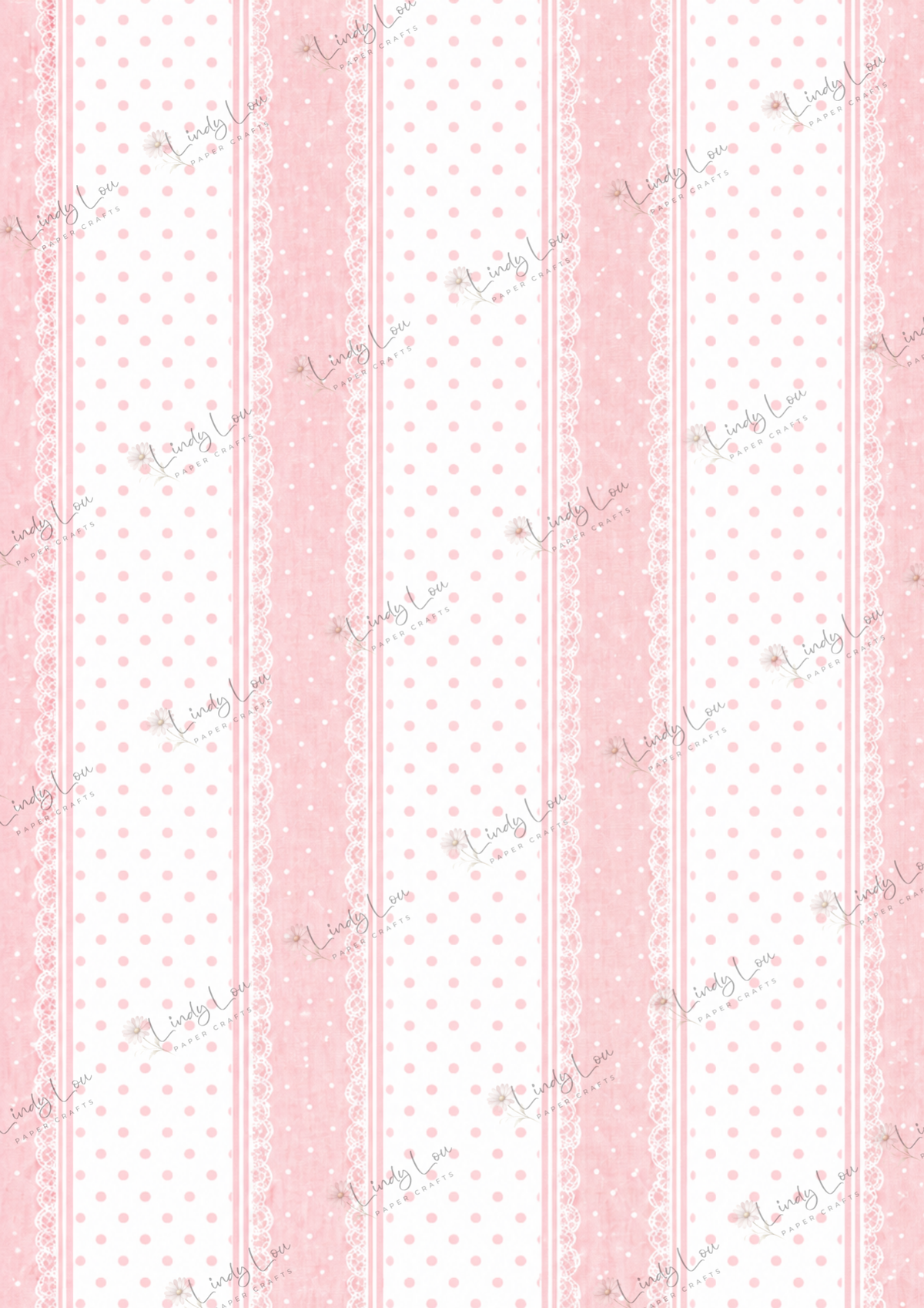 A4 Single Sheet - Daisy Girls - Pink Dot Delight