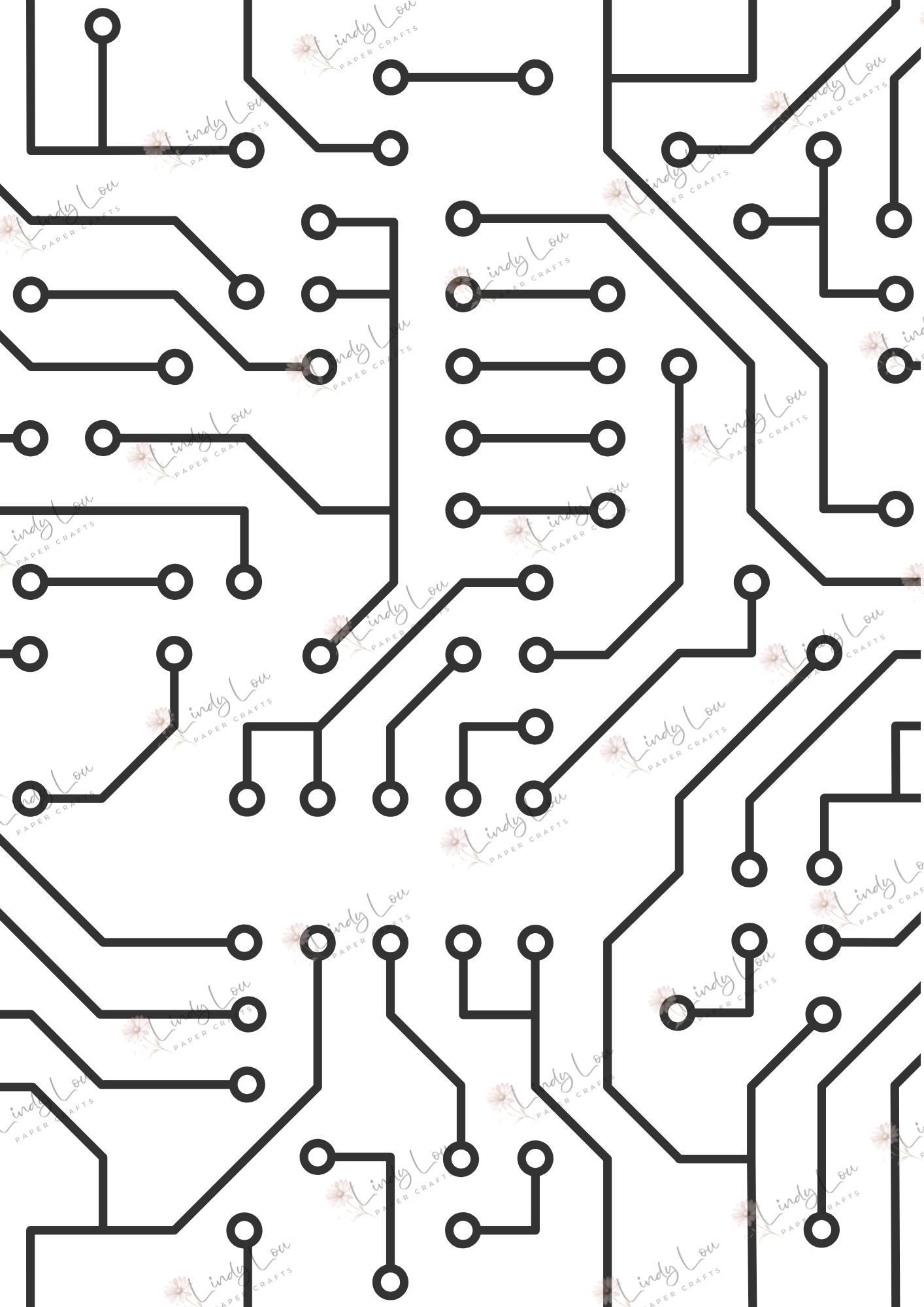 A4 Single Sheet - Robot Squad - Spark Lines