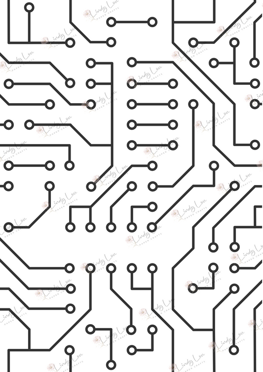 A4 Single Sheet - Robot Squad - Spark Lines
