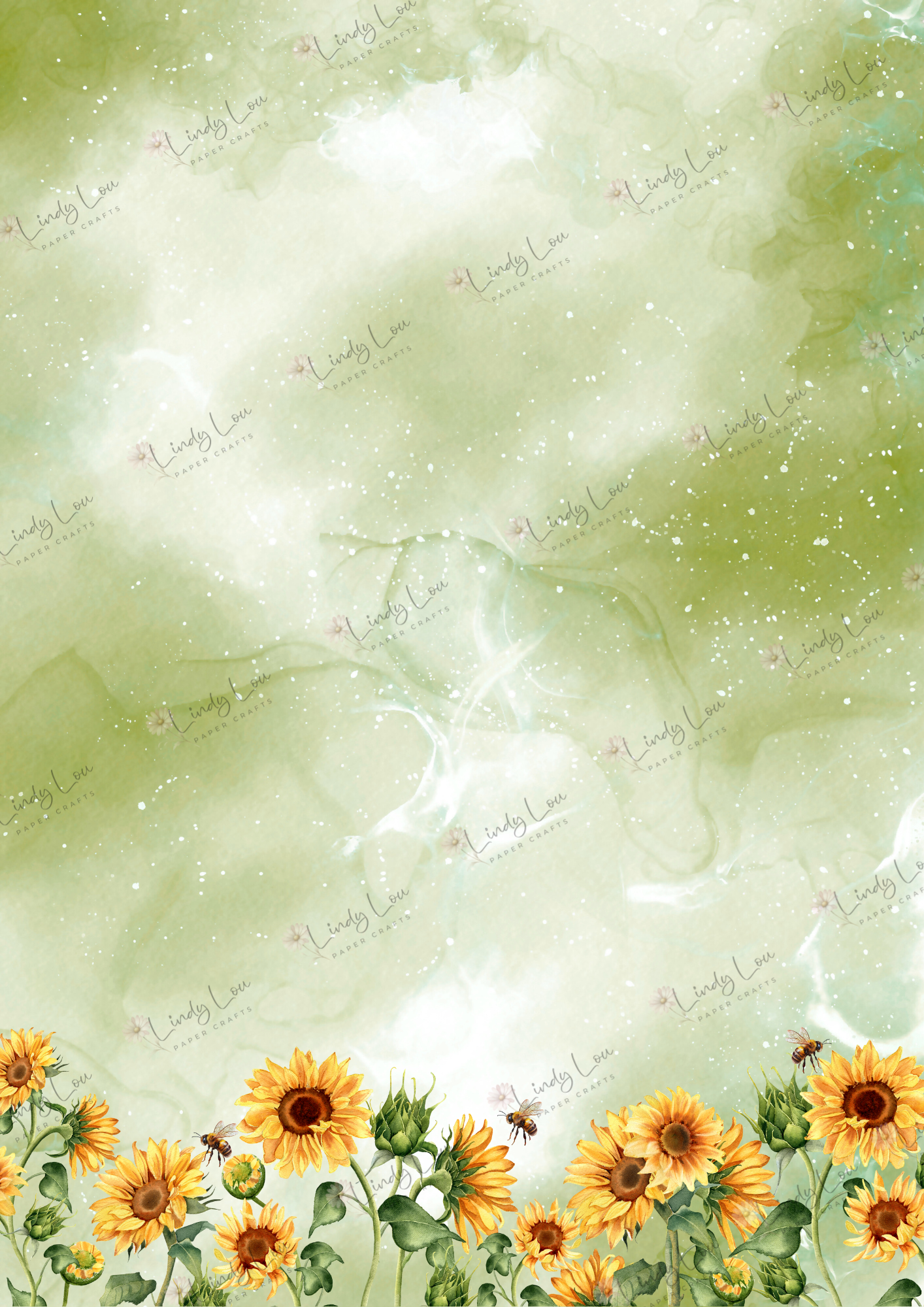 A4 Single Sheet - Sunshine & Moo - Buzzing Blooms