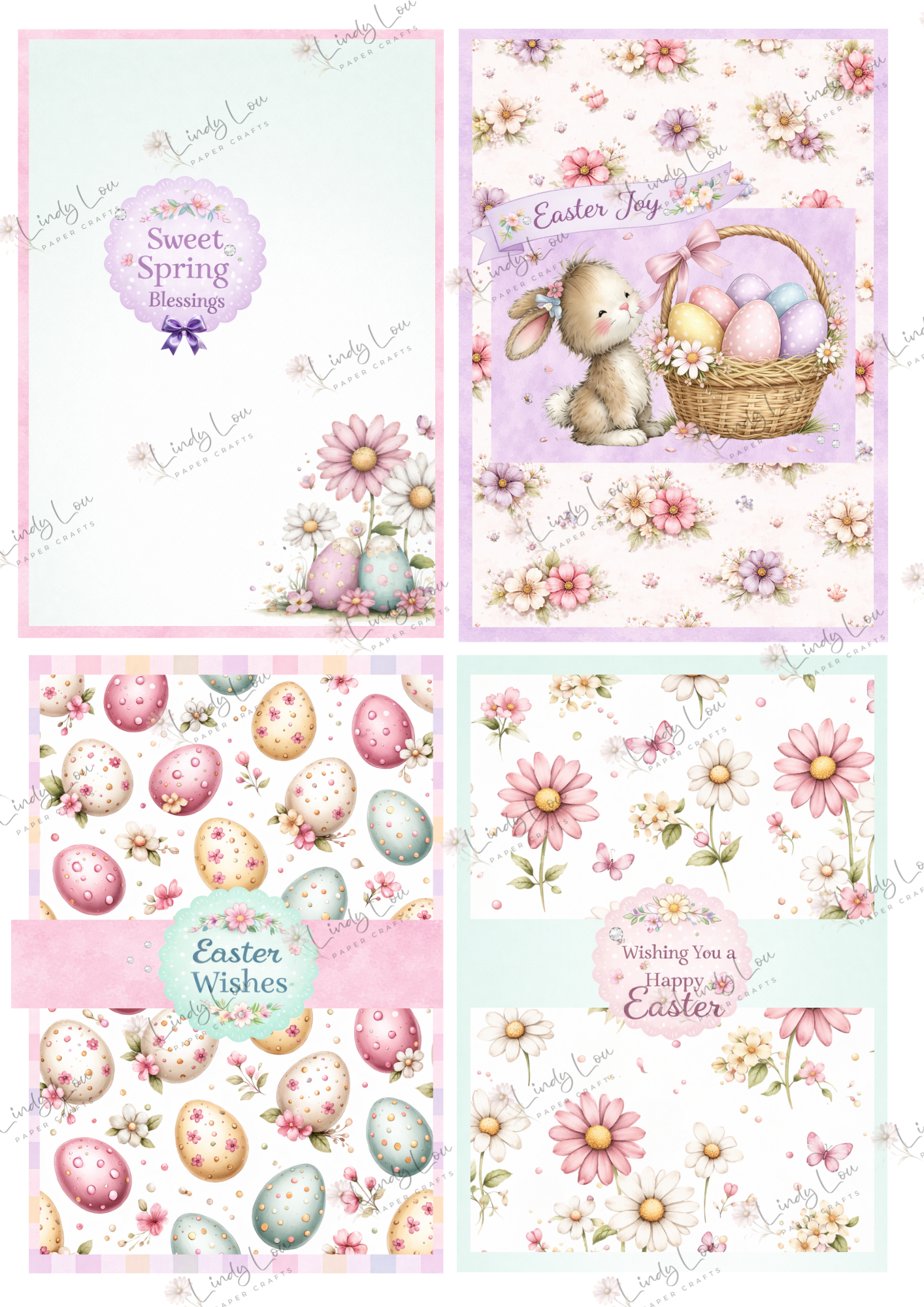 A6 Card Kit - Hoppy Easter