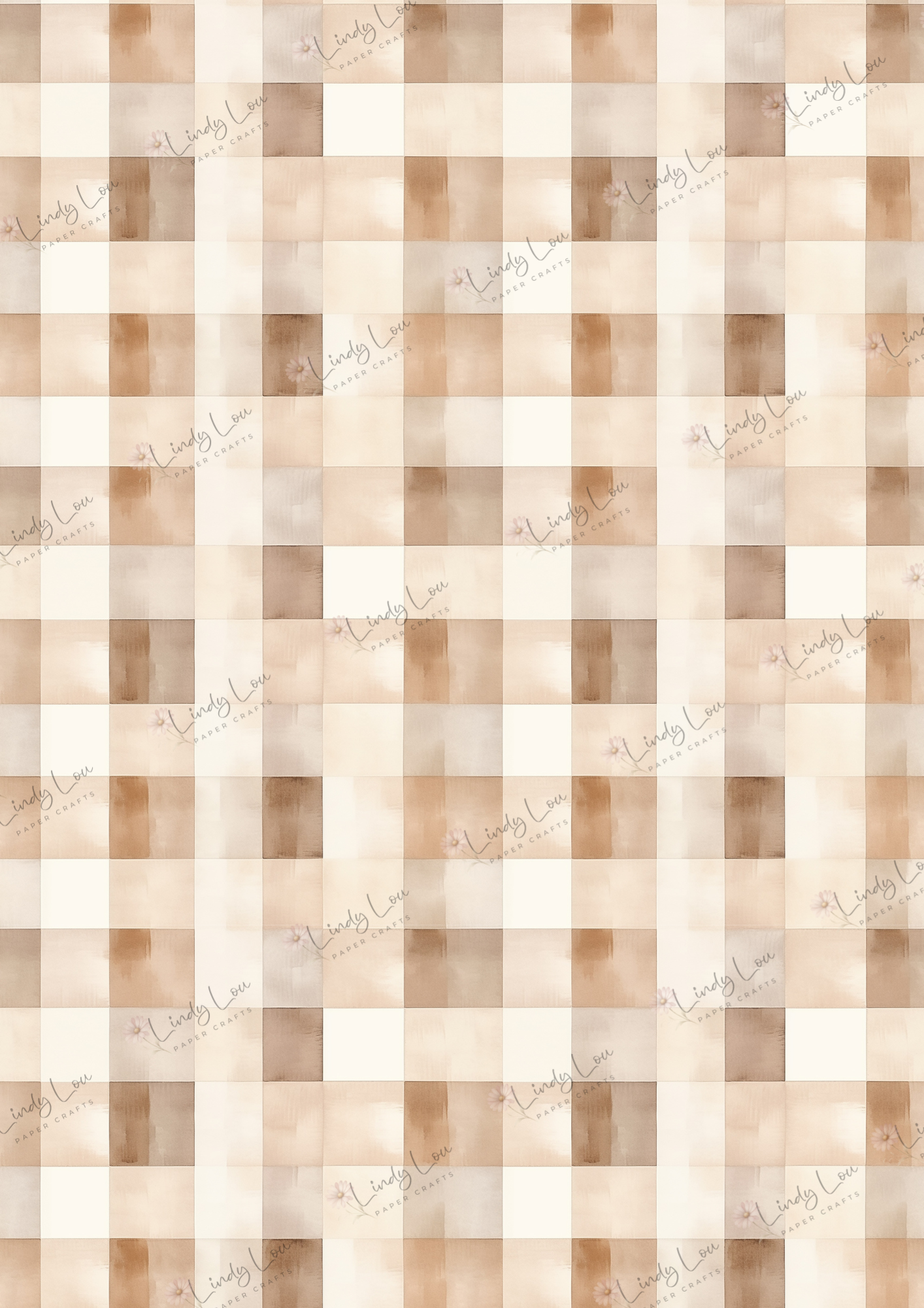 A4 Single Sheet - My Best Friend - Biscuit Plaid