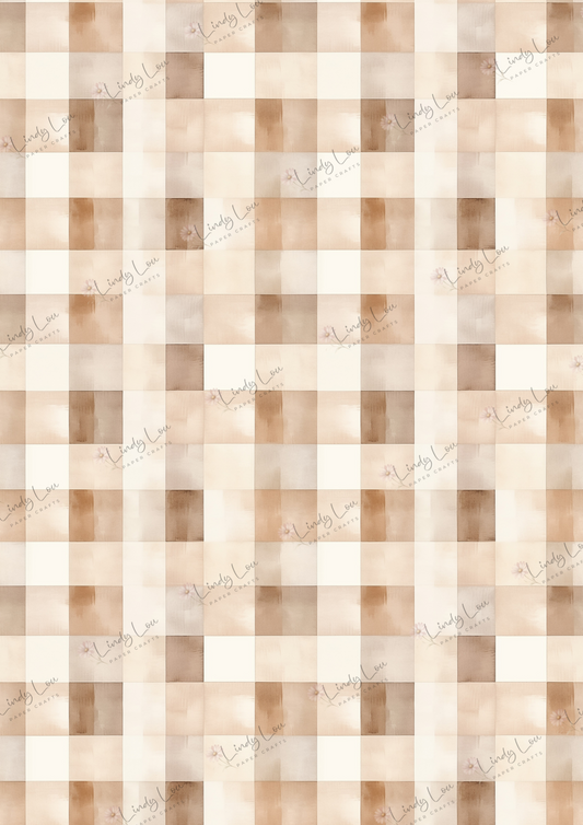 A4 Single Sheet - My Best Friend - Biscuit Plaid