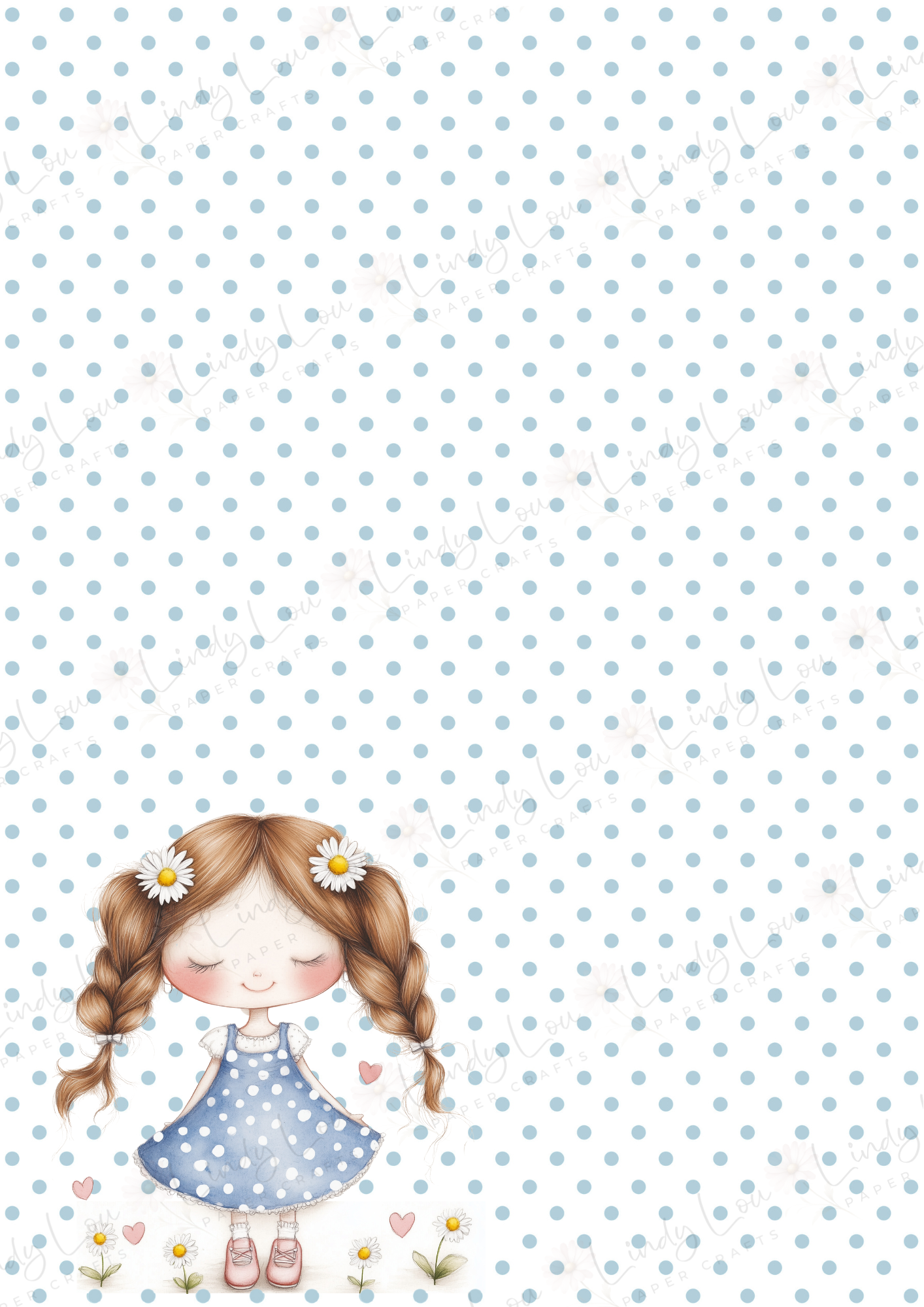 A4 Single Sheet - Daisy Girls - Daisy Dot Delight