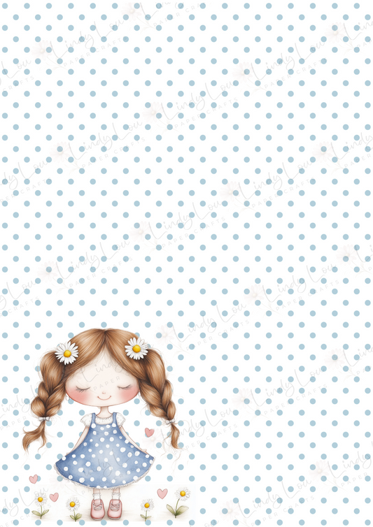A4 Single Sheet - Daisy Girls - Daisy Dot Delight