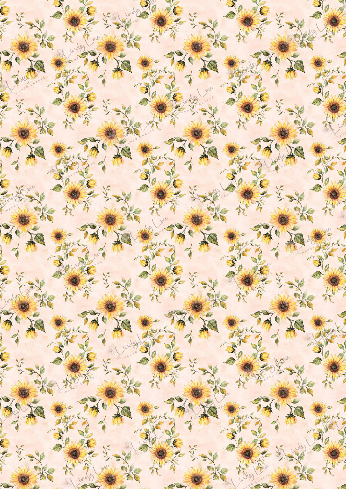 A4 Single Sheet - Sunflower Dreams - Sun Kissed Blooms