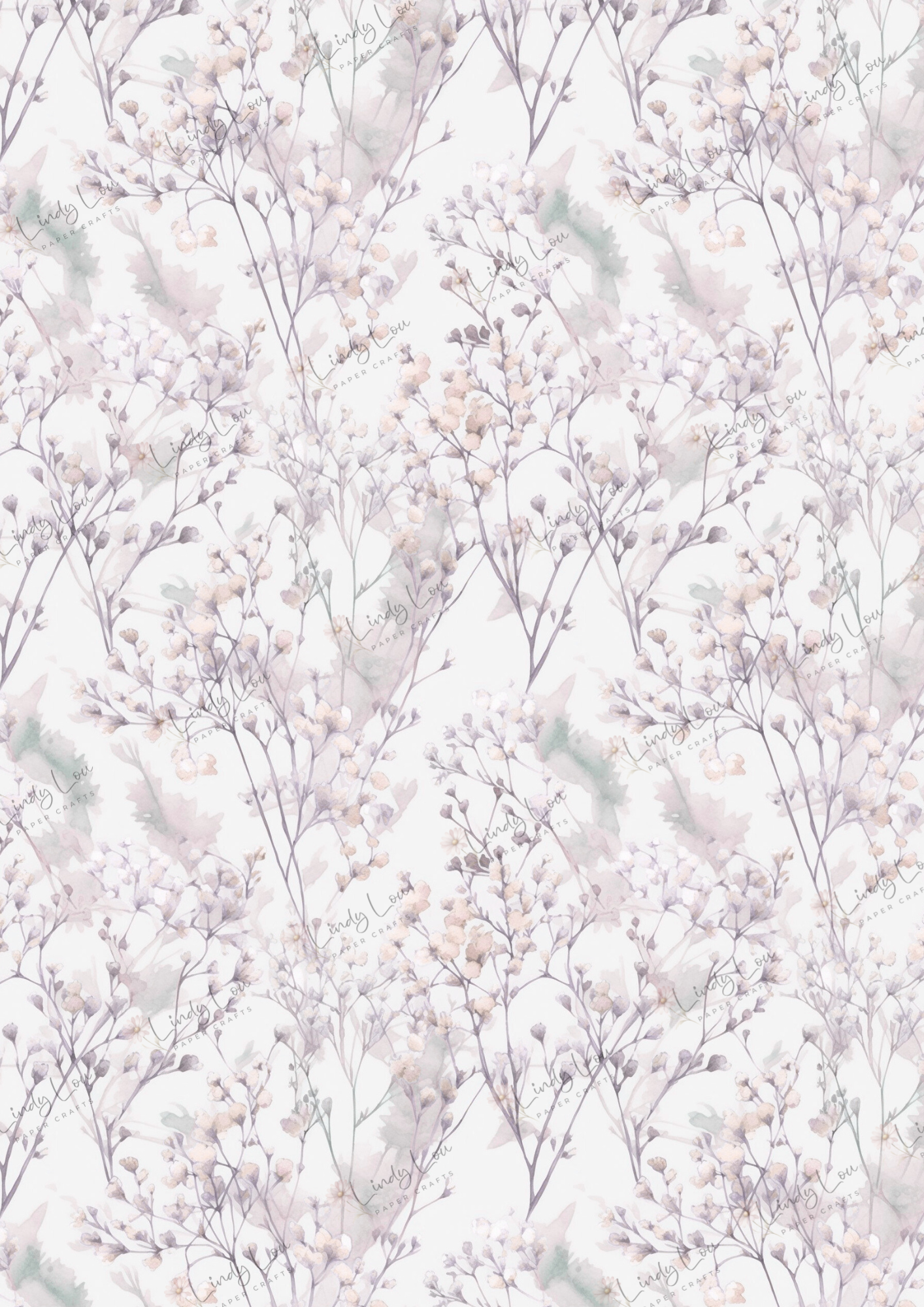 A4 Single Sheet - Tied with a Kiss -  Kissed by Petals