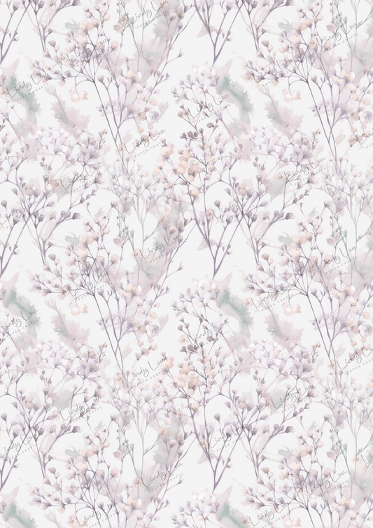 A4 Single Sheet - Tied with a Kiss -  Kissed by Petals