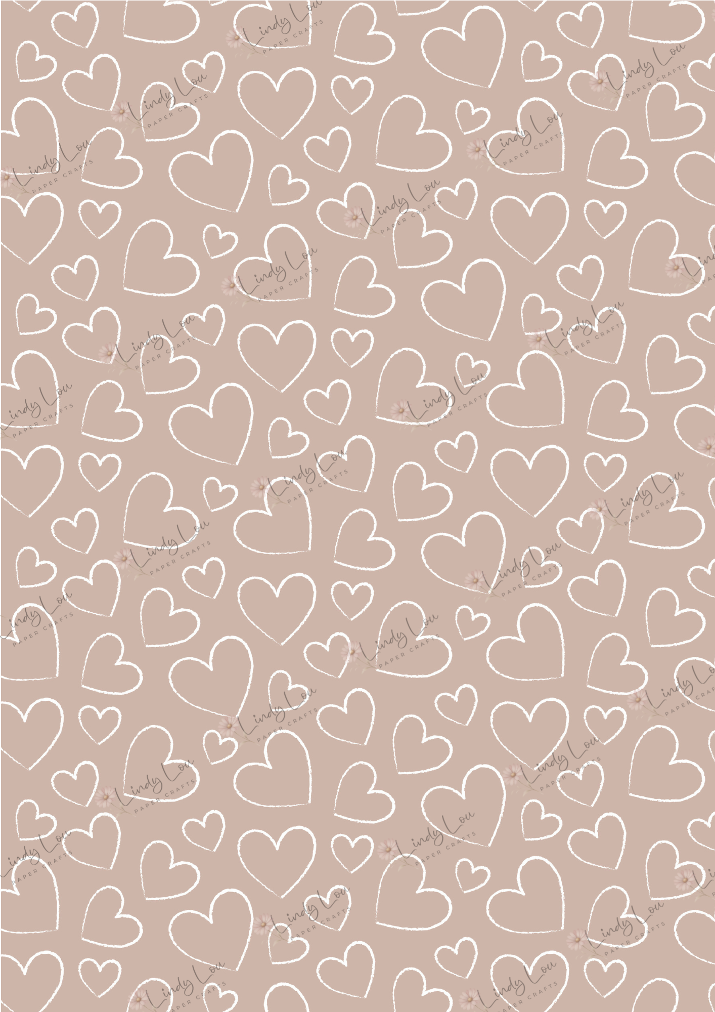A4 Single Sheet - Tiny Dancer - Fluttering Hearts
