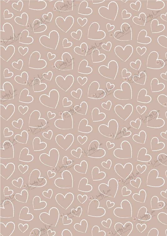 A4 Single Sheet - Tiny Dancer - Fluttering Hearts