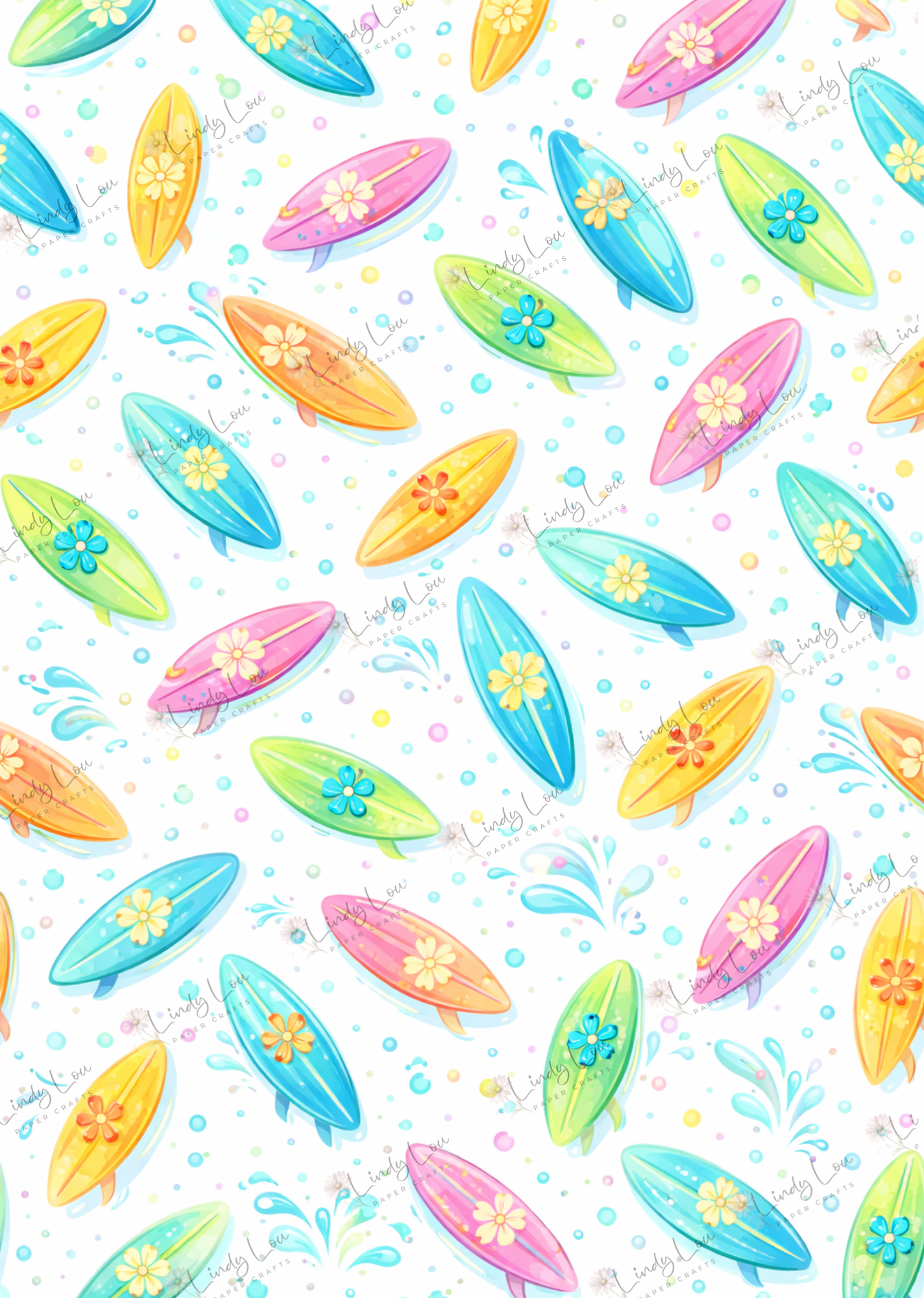 A4 Single Sheet - Surf's Up - Surfboard Splash