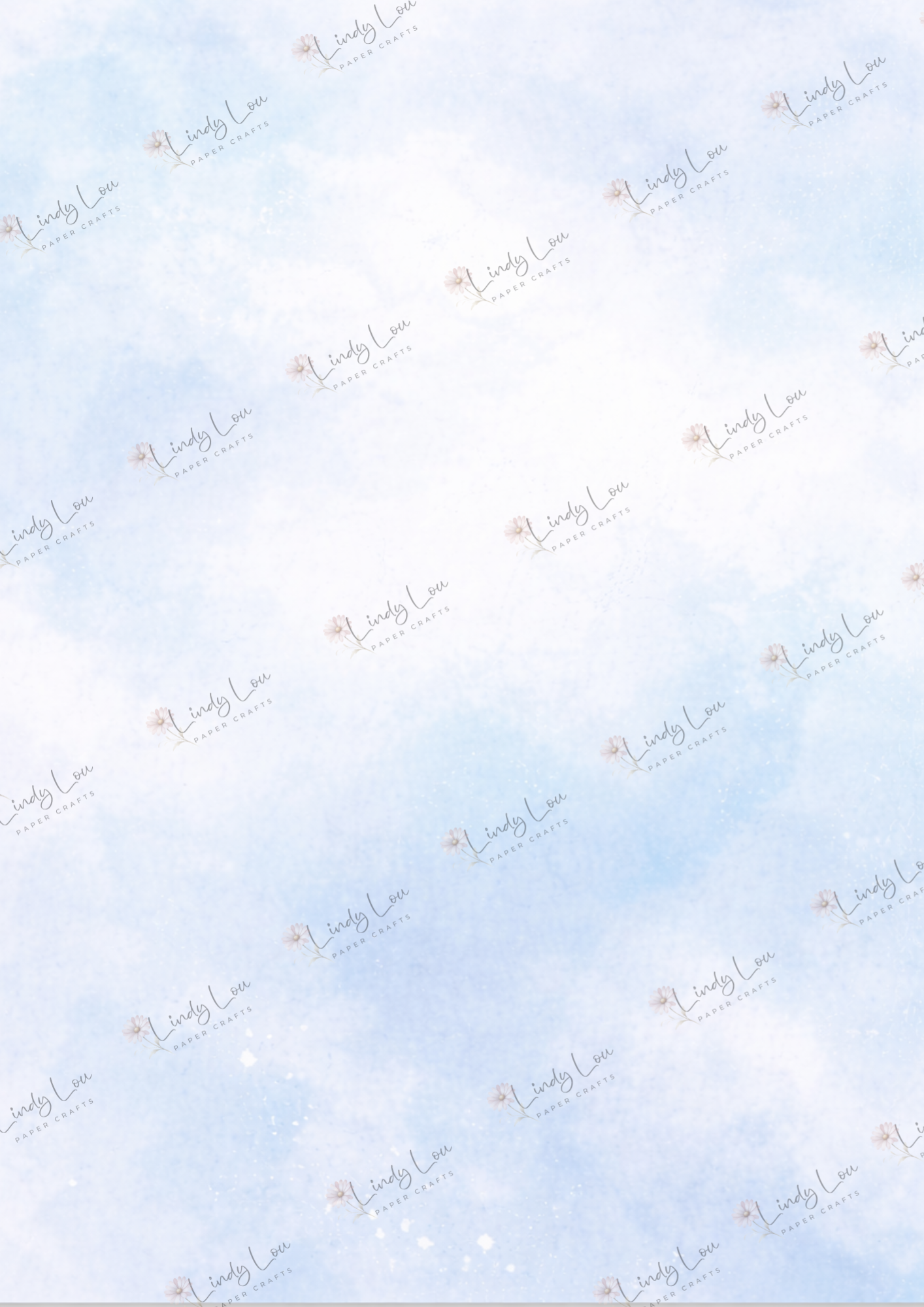 A4 Single Sheet - Whispers in Blue - Whispered Corners (no image)