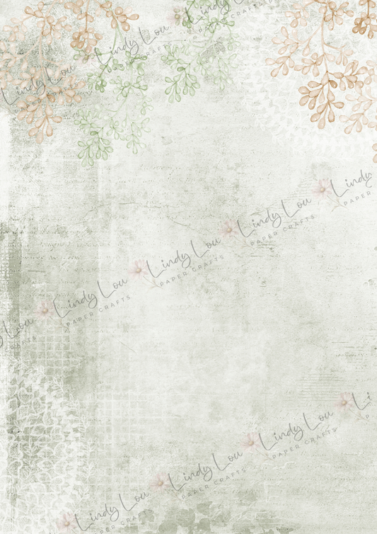 A4 Single Sheet - Boho Baby - Baby Green