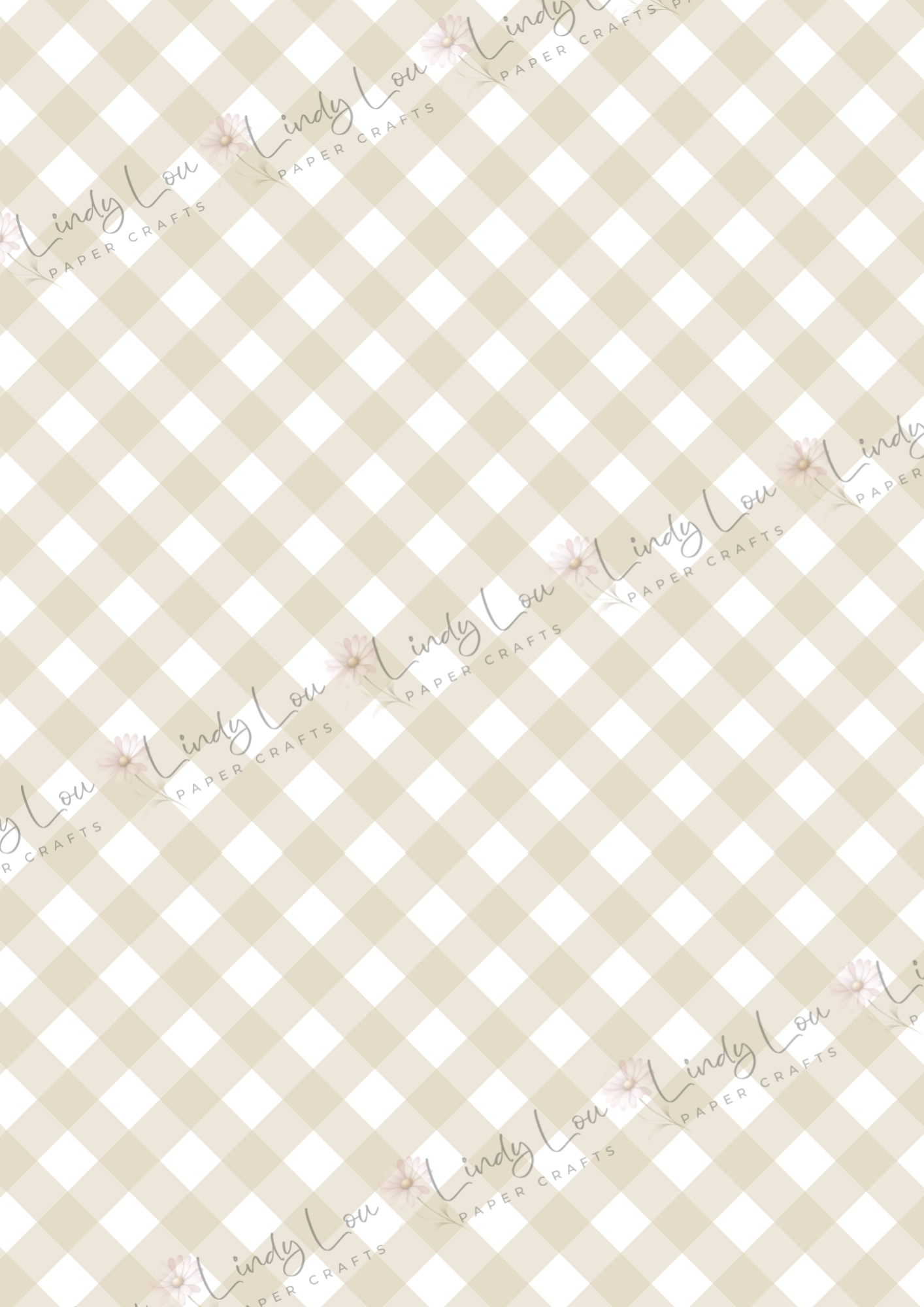 A4 Single Sheet - Giddy up Cowboy - Gingham Badge (no image)