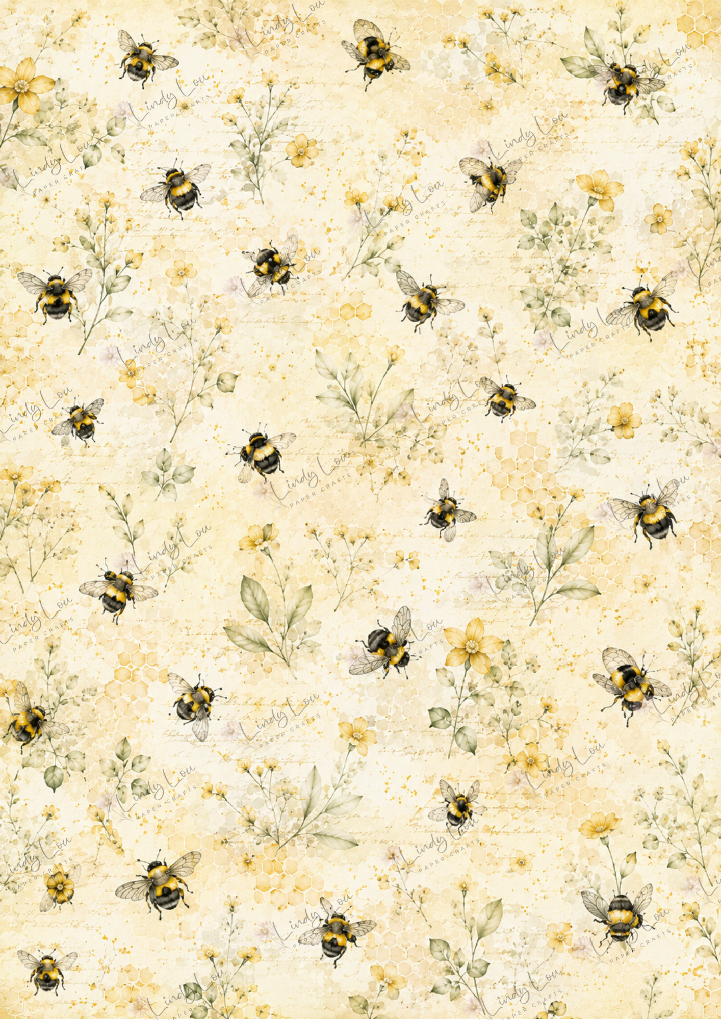 A4 Single Sheet - Mum's Daffodils - Bumblebee Blooms