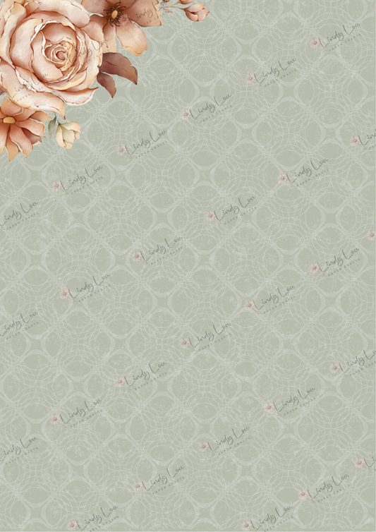 A4 Single Sheet - Tied with a Kiss -  Grace in Bloom