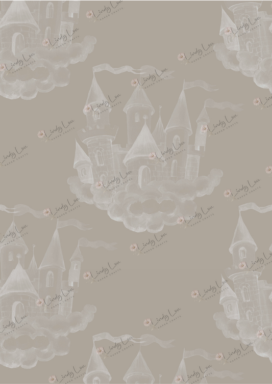 A4 Single Sheet - Knights & Dragons - Castles In The Clouds