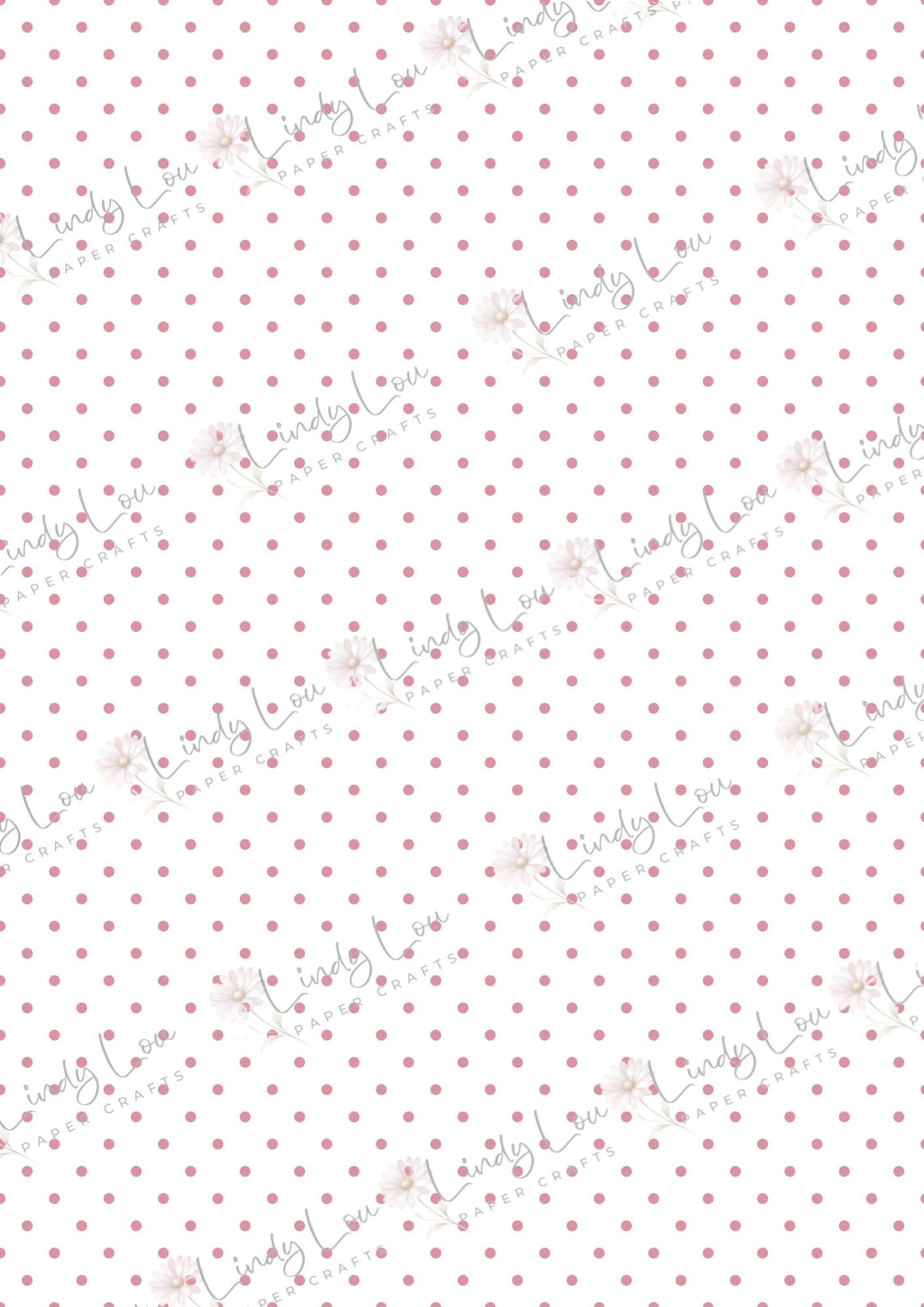A4 Single Sheet - Sweet Baby Girl - Sugarplum Spots