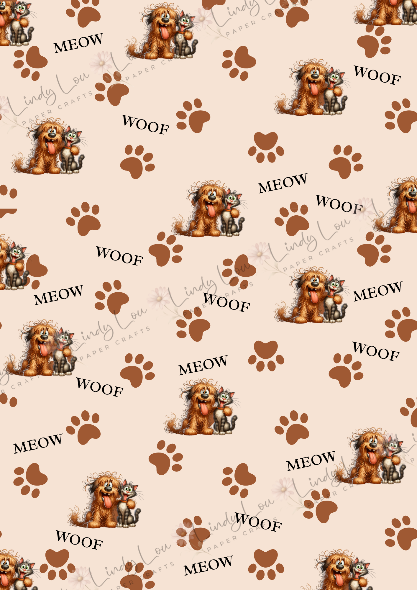 A4 Single Sheet - Paws & Whiskers - Tails of Friendship