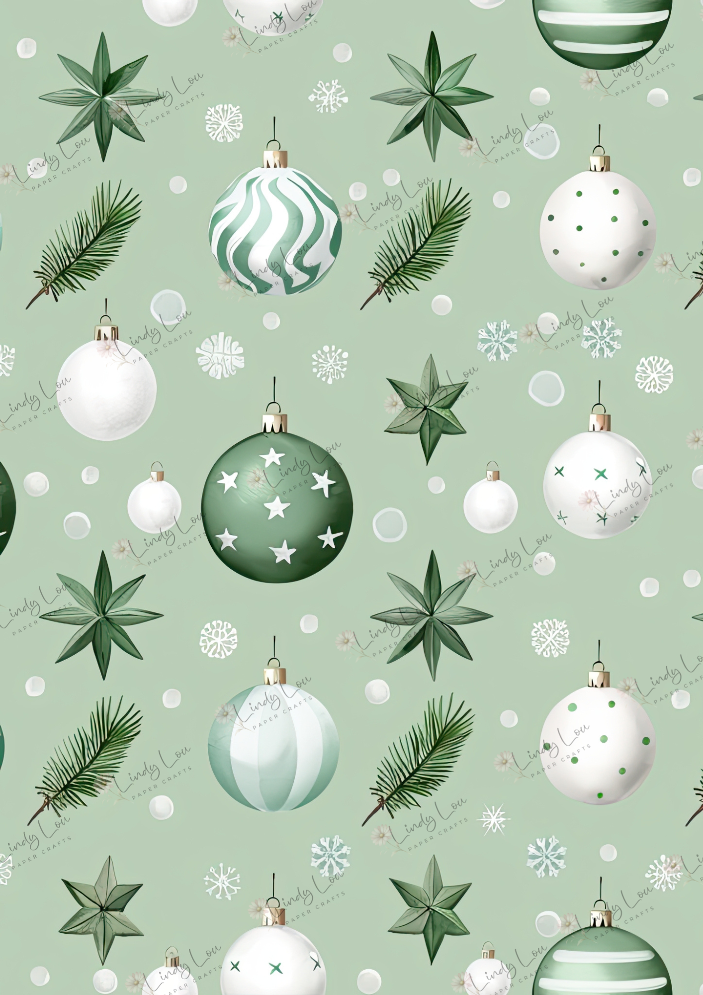 A4 Single Sheet - Aussie Christmas - Jingle in Jade