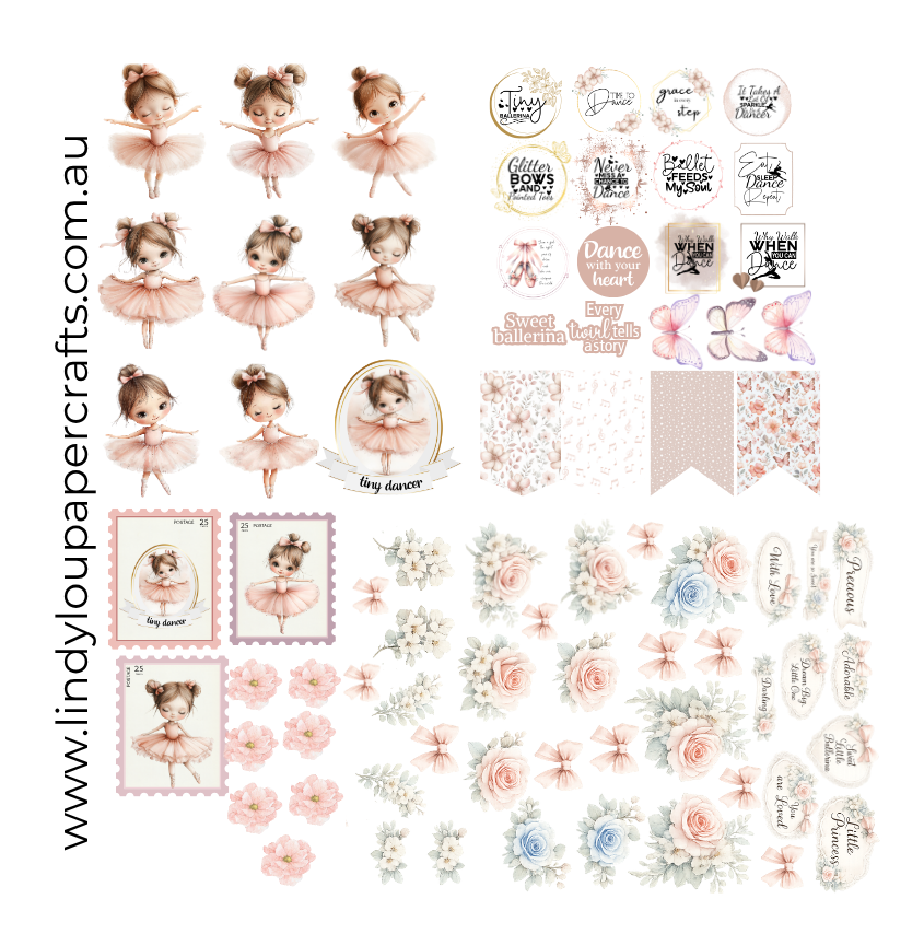 Ephemera: Fussy Cuts - A4 Collection - Tiny Dancer