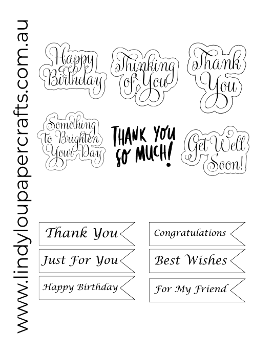 Ephemera: Sentiments - Assorted 4