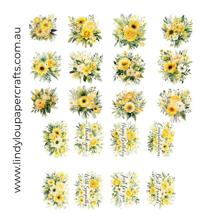 Ephemera: Florals - Yellow