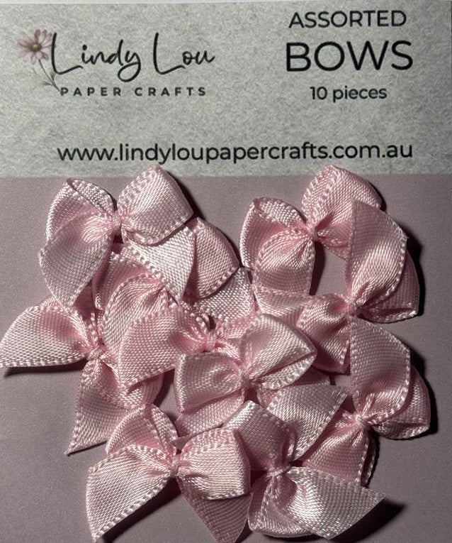 Embelishments - Satin Bows - Pink