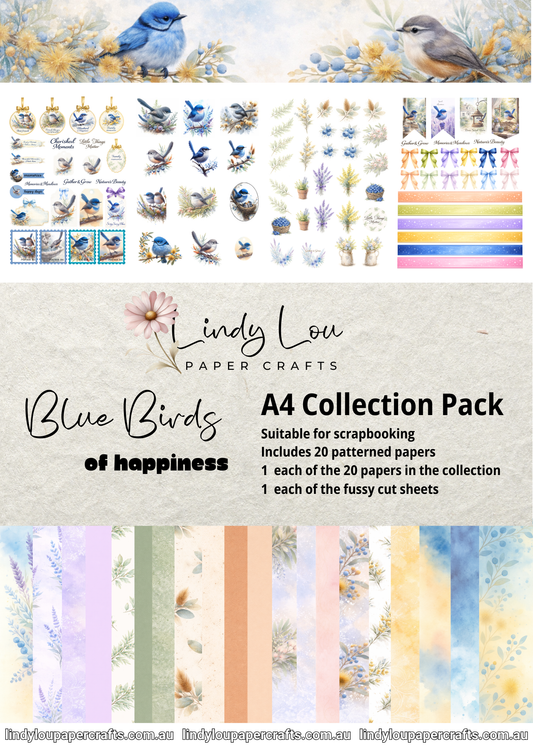 A4 Paper Collection - Blue Birds of Happiness