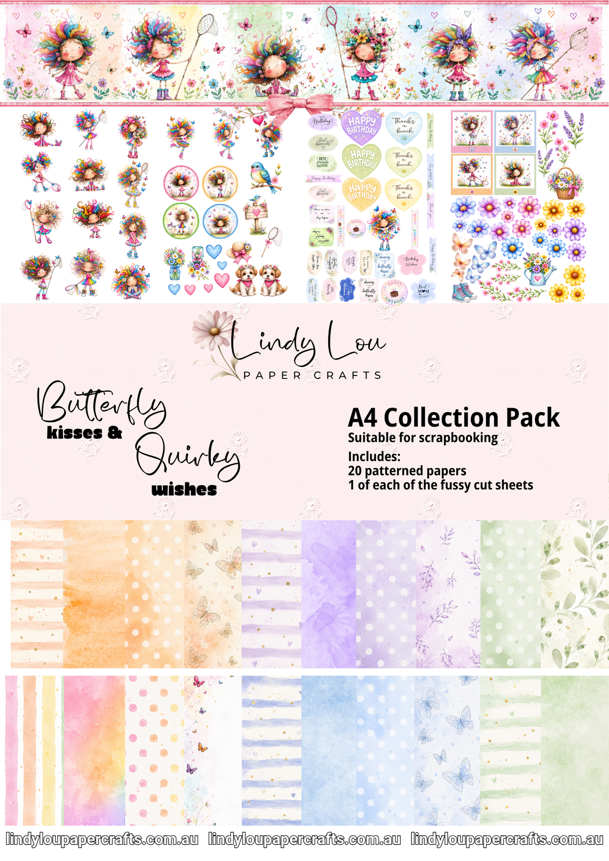 Paper Collection - Butterfly Kisses & Quirky Wishes