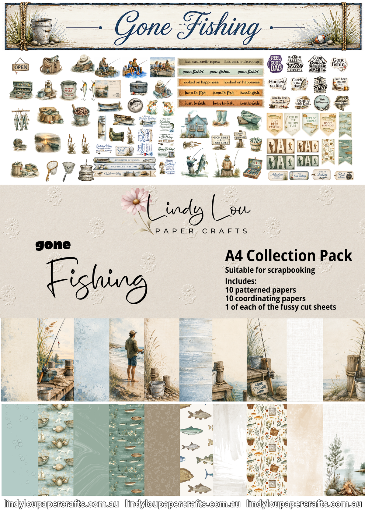 A4 Paper Collection - Gone Fishing