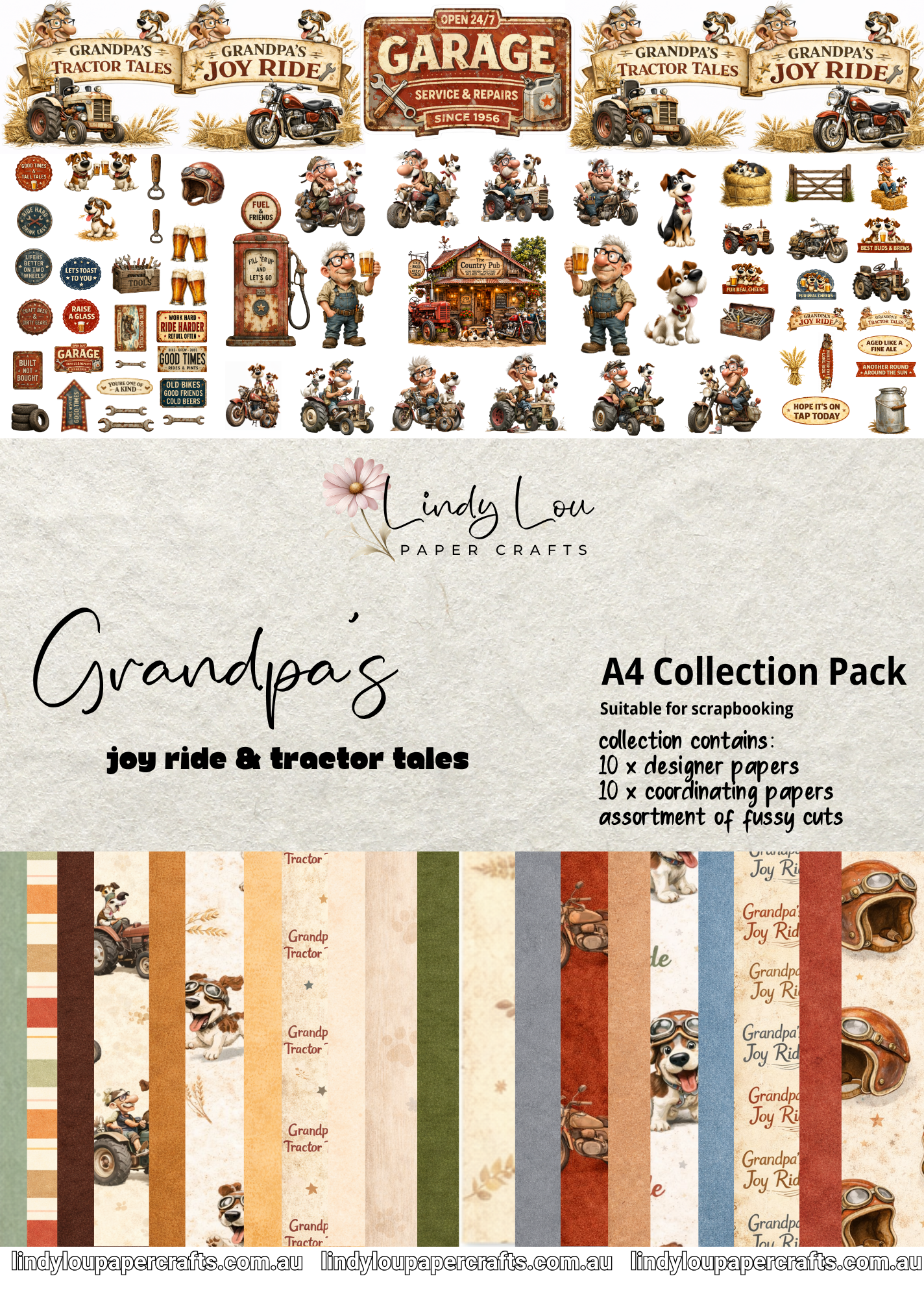 A4 Paper Collection - Grandpa's Joy Ride & Tractor Tales