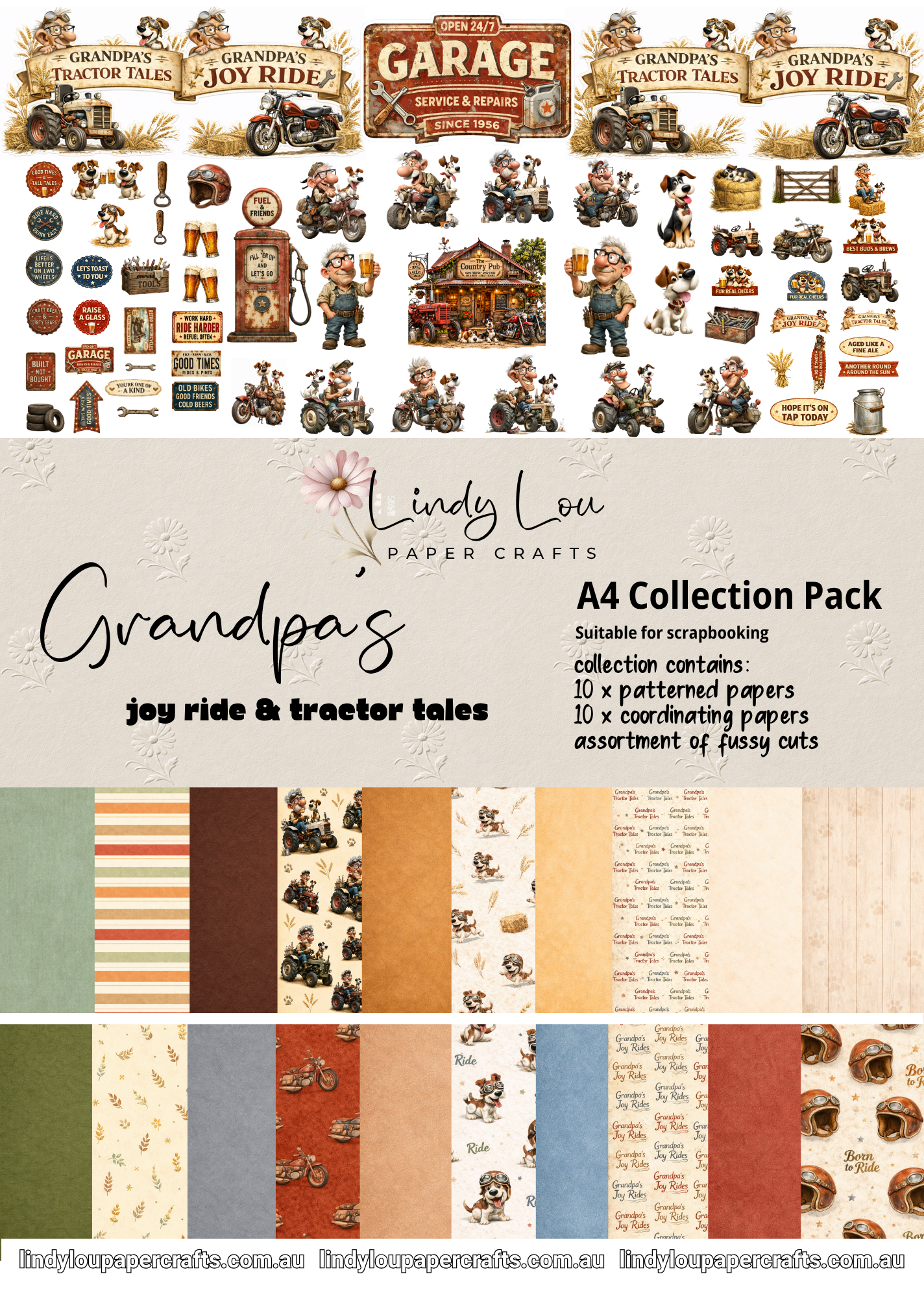 A4 Paper Collection - Grandpa's Joy Ride & Tractor Tales