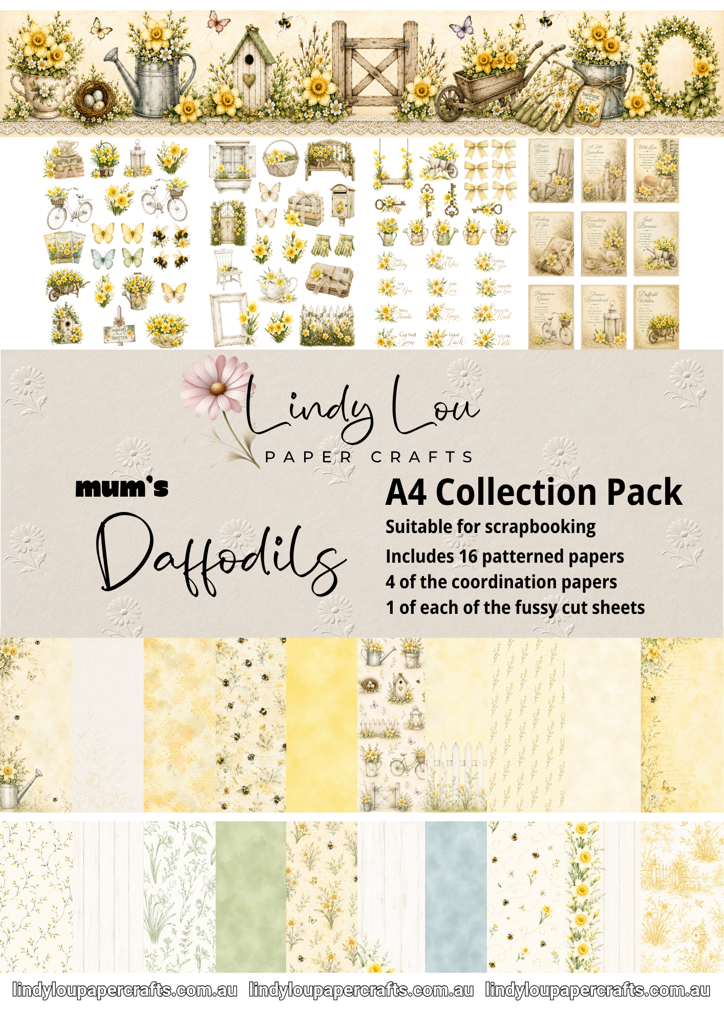 A4 Paper Collection - Mum's Daffodils