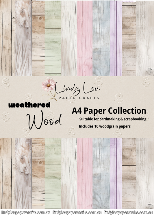 A4 Paper Collection - Weathered Wood