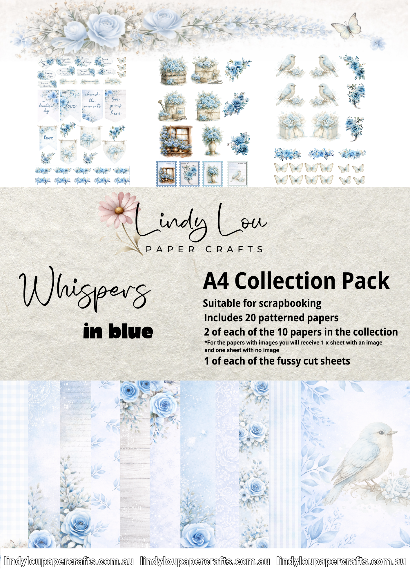 A4 Paper Collection - Whispers in Blue
