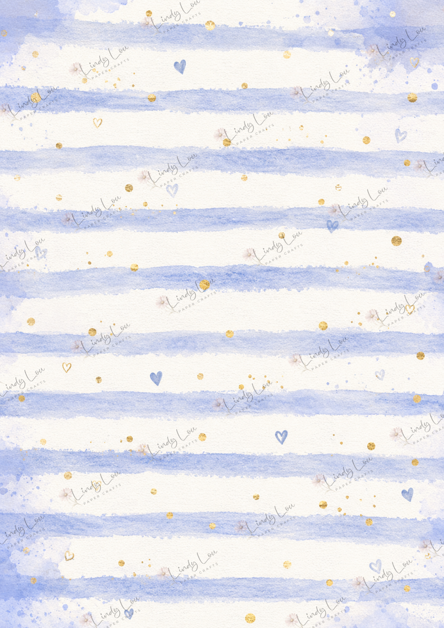 A4 Single Sheet - Butterfly Kisses & Quirky Wishes - Bluebell Breeze