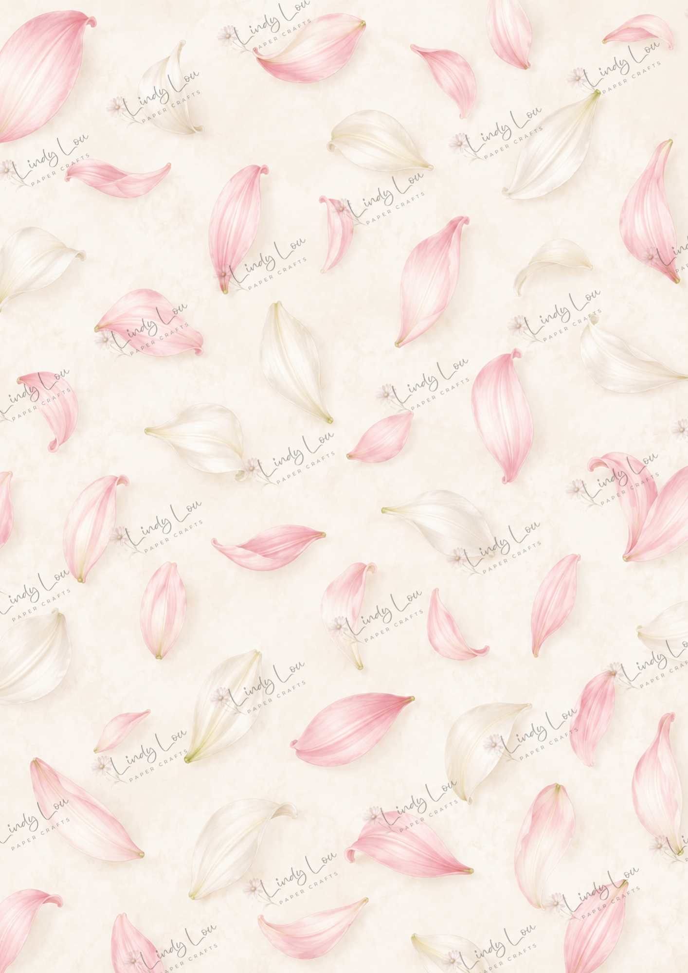 A4 Single Sheet - Lily's Cottage - Cottage Petal Dance