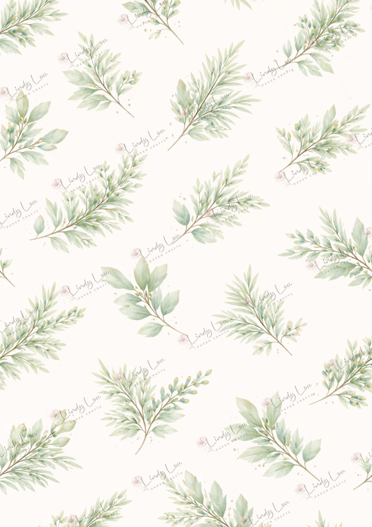 A4 Single Sheet - Bluebirds of Happiness - Leaf Trails