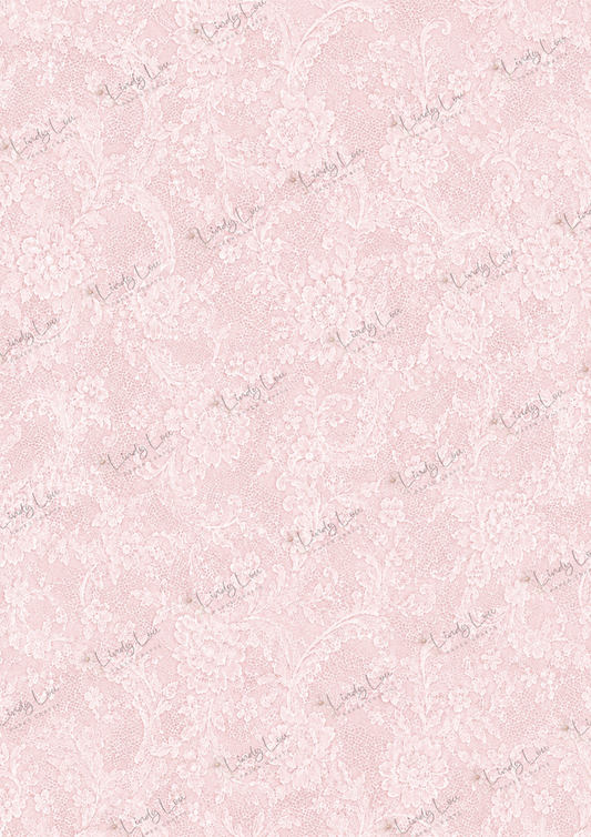 A4 Single Sheet - Blooming Grace - Rose Lace