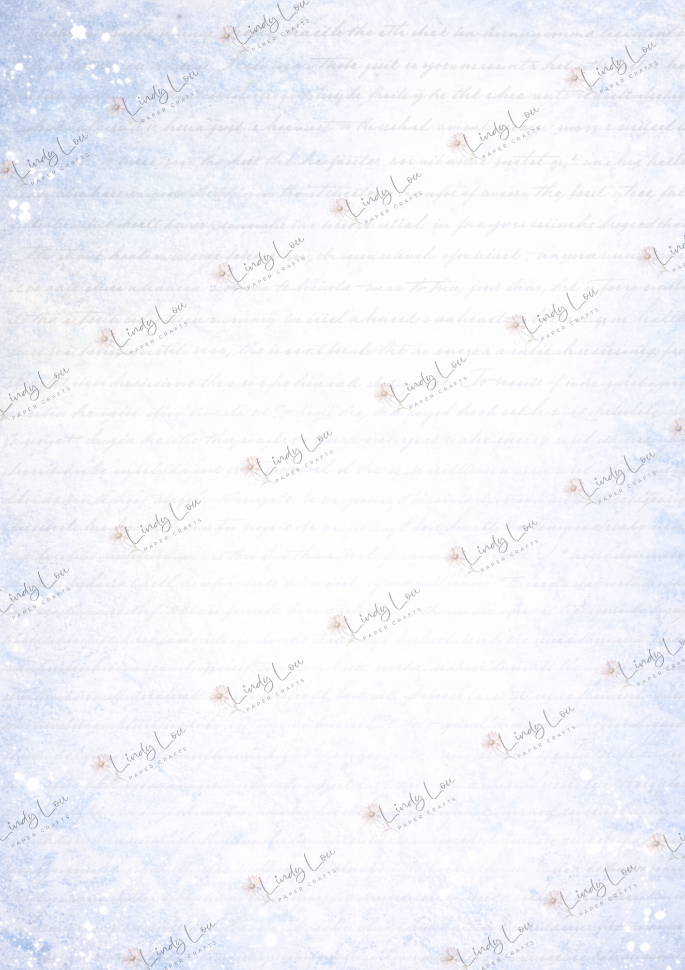 A4 Single Sheet - Whispers in Blue - Whispered Notes (no image)