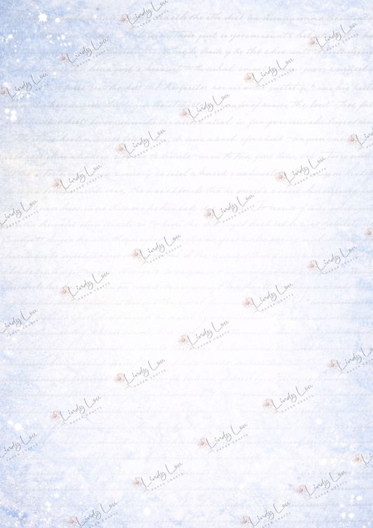 A4 Single Sheet - Whispers in Blue - Whispered Notes (no image)